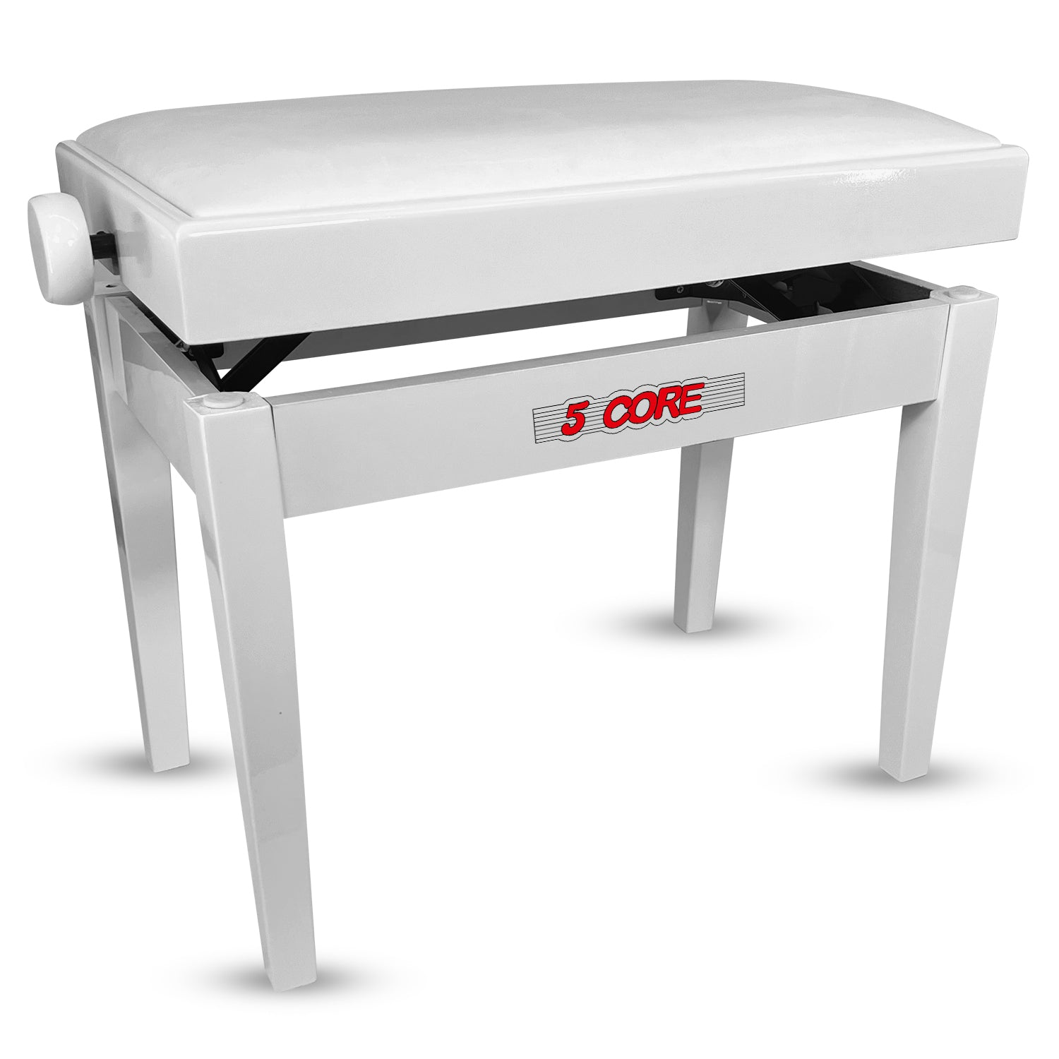 Start2Finish adjustable piano bench with thick 3.25-inch solid wood top, heavy-duty musician chair for keyboard or piano playing