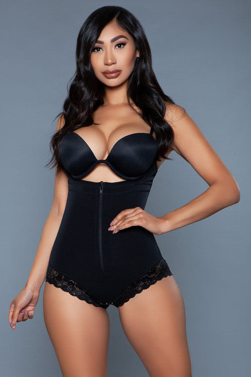 Brown Sooty 2175 Tummy Control Bodysuit in lingerie, featuring smooth fabric and built-in shaping for a flattering fit.