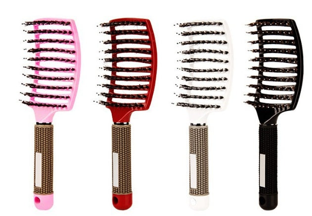 CJDropshipping anti-knot hairbrush with ergonomic handle, designed for women to easily detangle and smooth hair.