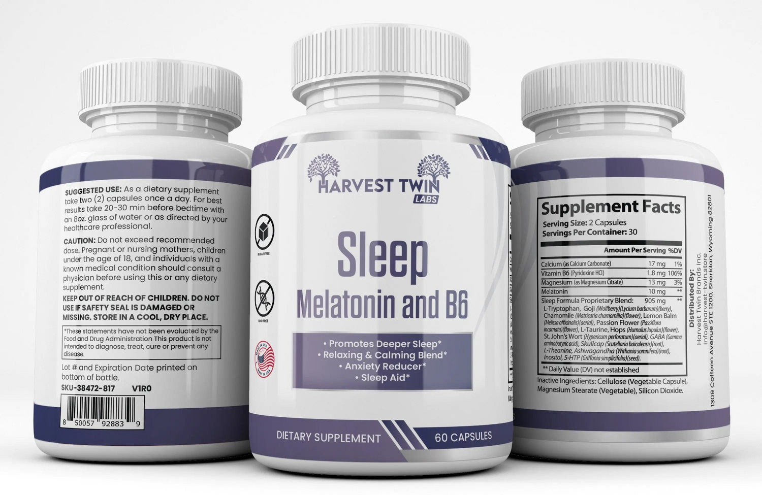 Start2Finish Sleep Formula Blend with Melatonin supplement bottle on a white background, showing the label and cap.