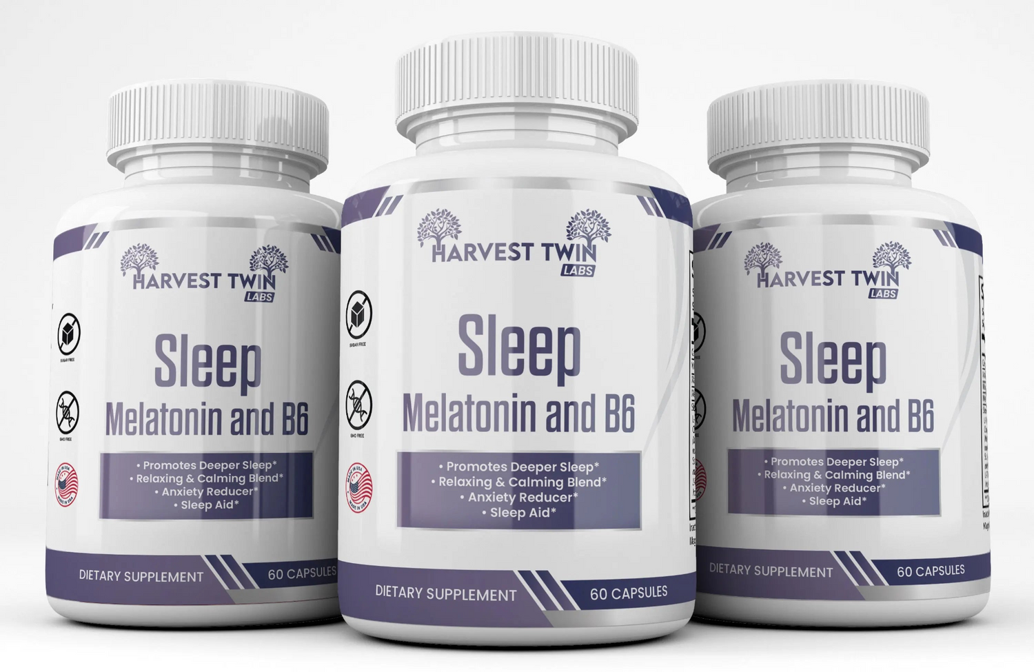 Start2Finish Sleep Formula Blend with Melatonin supplement bottle showing the label and capsules inside.