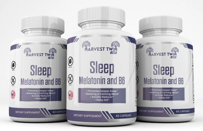 Start2Finish Sleep Formula Blend with Melatonin supplement bottle showing the label and capsules inside.