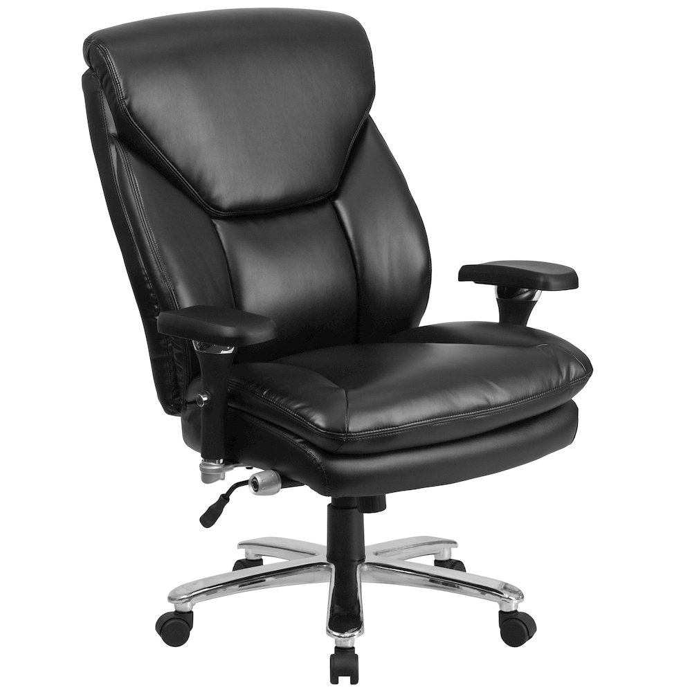 Start2Finish black office chair with lumbar knob, heavy-duty 400 lb. weight capacity, designed for big and tall users.