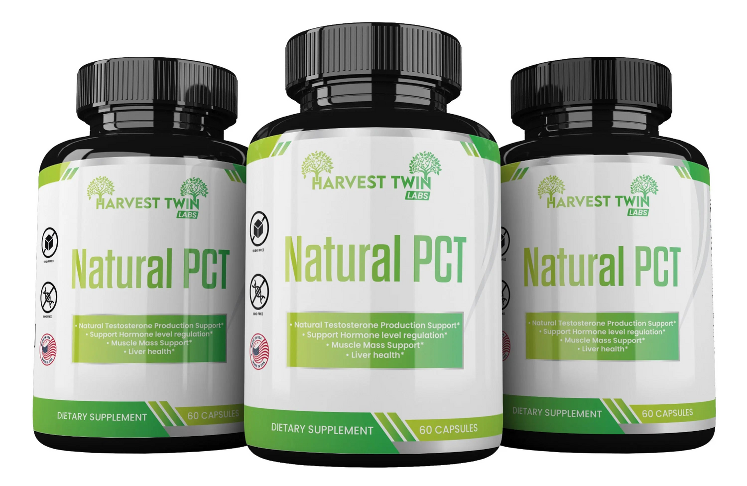 Start2Finish Natural PCT Testosterone Booster supplement container with label and capsules, designed to support testosterone recovery.