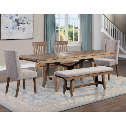 Riverdale 6-piece dining set by Start2Finish, includes table and six chairs, with a modern wood finish and sturdy design.