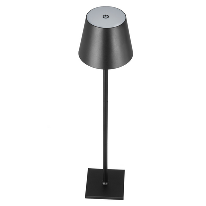 Start2Finish VEVOR cordless table lamps, 2-pack with rechargeable batteries, stepless dimming, adjustable heights, black finish.