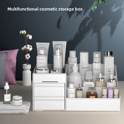 Green Alcestis skincare plastic box with lid, rectangular storage container for creams or skincare products.
