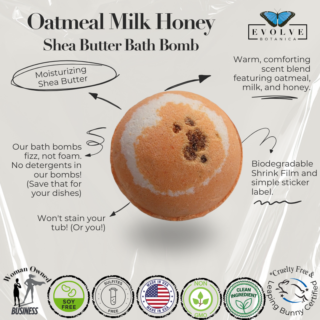 Start2Finish oatmeal milk honey bath bomb with a colorful, round shape and soft pastel colors for a soothing bath experience.