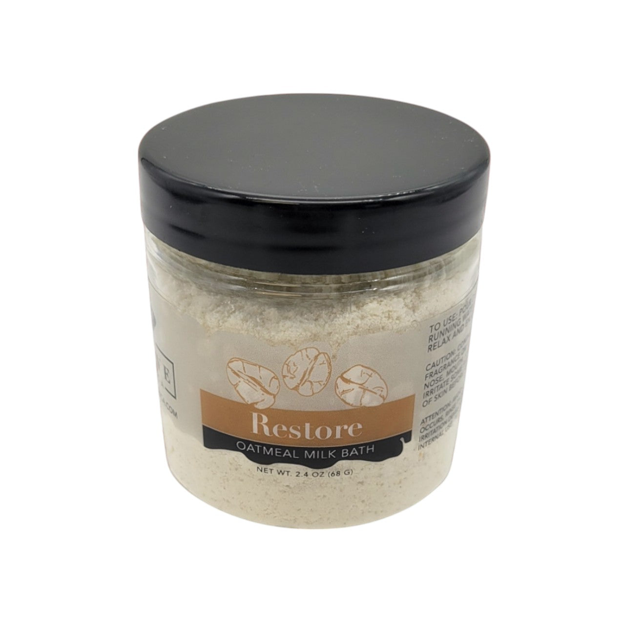 Start2Finish Milk Bath Restore (Oatmeal) Mini, bath soak with creamy milk and oatmeal for soothing, hydrating skin.
