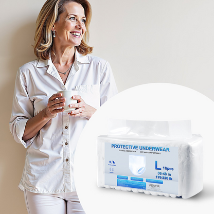 Start2Finish VEVOR adult incontinence underwear in size L, high absorbency disposable pull-ups with leakproof leg cuffs and wetness indicator