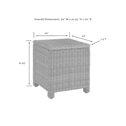 Start2Finish 5-piece outdoor loveseat furniture set with two armchairs, side table, and coffee table on patio.