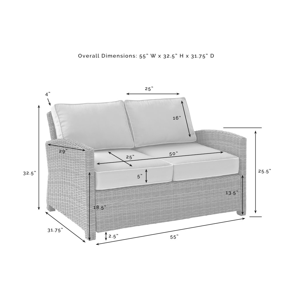 Start2Finish 5-piece outdoor loveseat furniture set with two armchairs, side table, and coffee table, ideal for patio or garden.