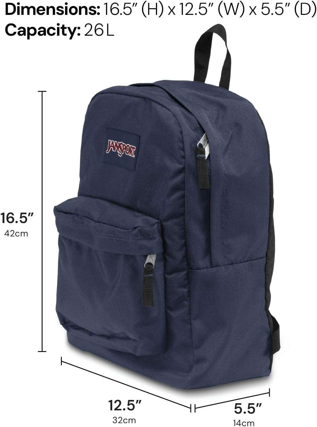 JanSport SuperBreak One Backpack - Durable, Lightweight Bookbag with 1 Main Compartment, Front Utility Pocket with Built-in Organizer - Premium Backpack, Bad Bows