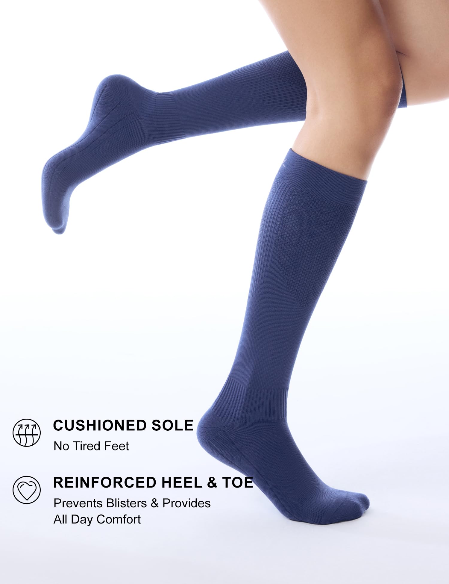 FITRELL 3 Pairs Compression Socks for Women and Men 20-30mmHg-Circulation Support Socks