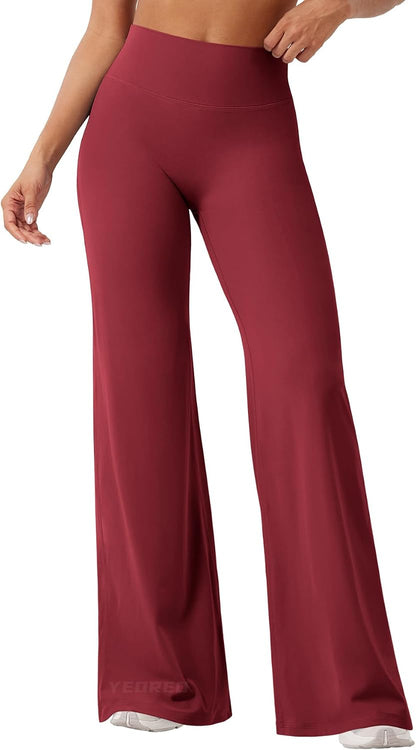 YEOREO Ease Workout Leggings Womens Straight Leggings Eddiy Gym Yoga Pants | 29"/31.5"/33"/35",No Front Seam,High Waist,Buttery,Booty Lifting,Wide Leg