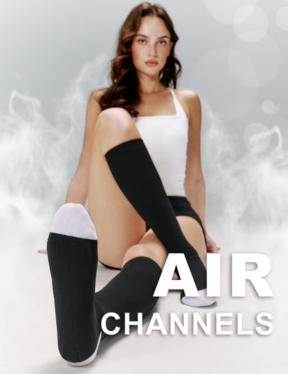 FITRELL 3 Pairs Compression Socks for Women and Men 20-30mmHg-Circulation Support Socks