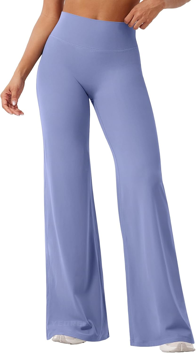 YEOREO Ease Workout Leggings Womens Straight Leggings Eddiy Gym Yoga Pants | 29"/31.5"/33"/35",No Front Seam,High Waist,Buttery,Booty Lifting,Wide Leg