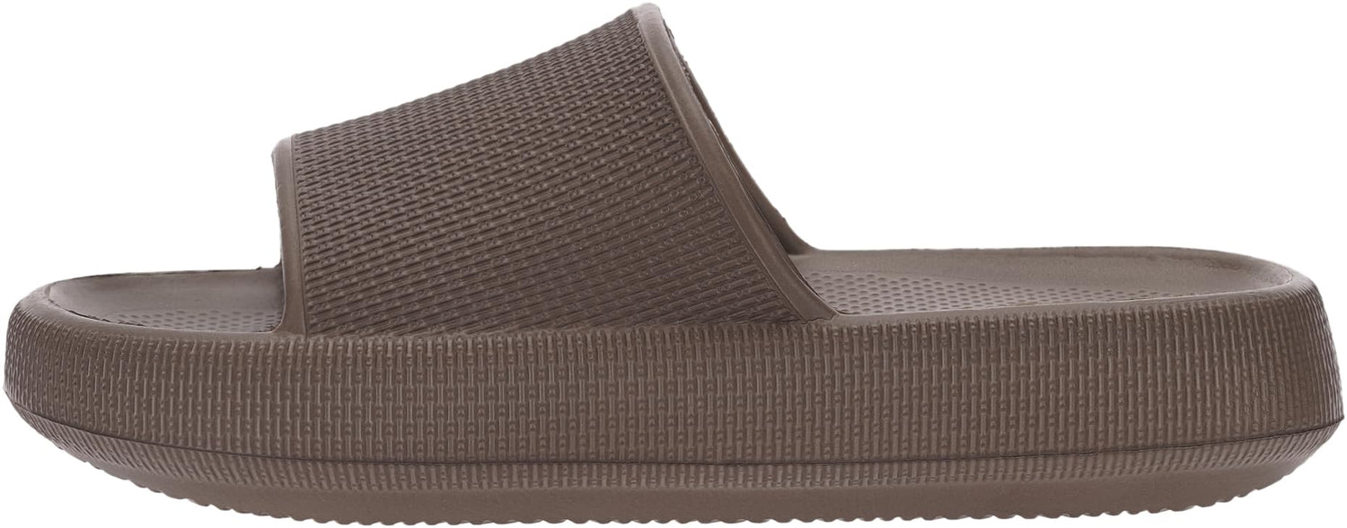 BRONAX Cushioned Thick Sole Pillow Slippers for Women and Men Y10 | Cloud-Like Soft Sole, Foot Pain Relief, EVA Platform Sole, Indoor Outdoor Slides, Waterproof Shower Ready, Quick-Drying