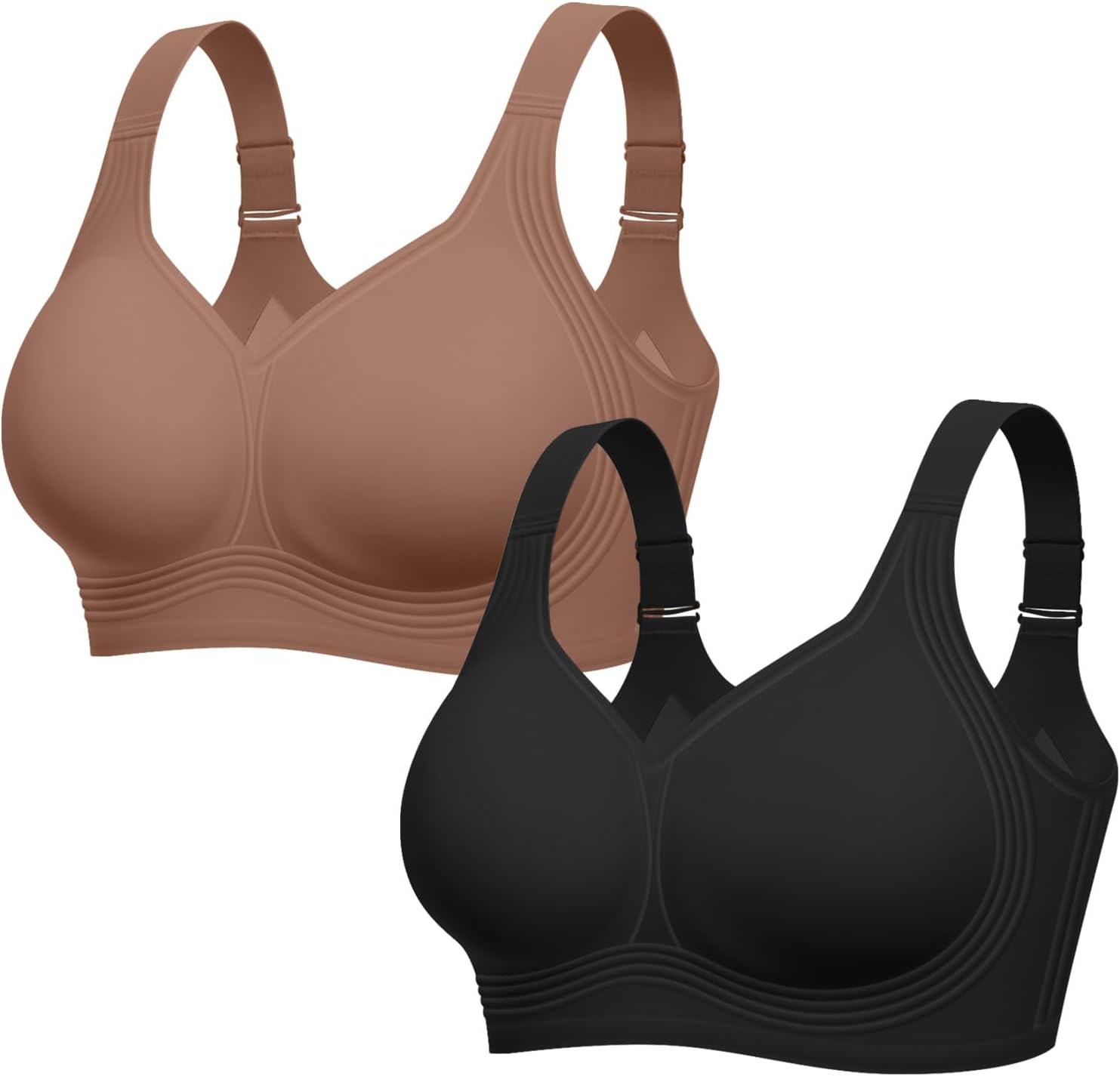 LetsJoli Jelly Bras for Women No Underwire Plus Size Push Up Supportive | Full Coverage, Wireless Support Lift, For Older Women Large Breasts, Minimizer, Seamless Everyday Bra