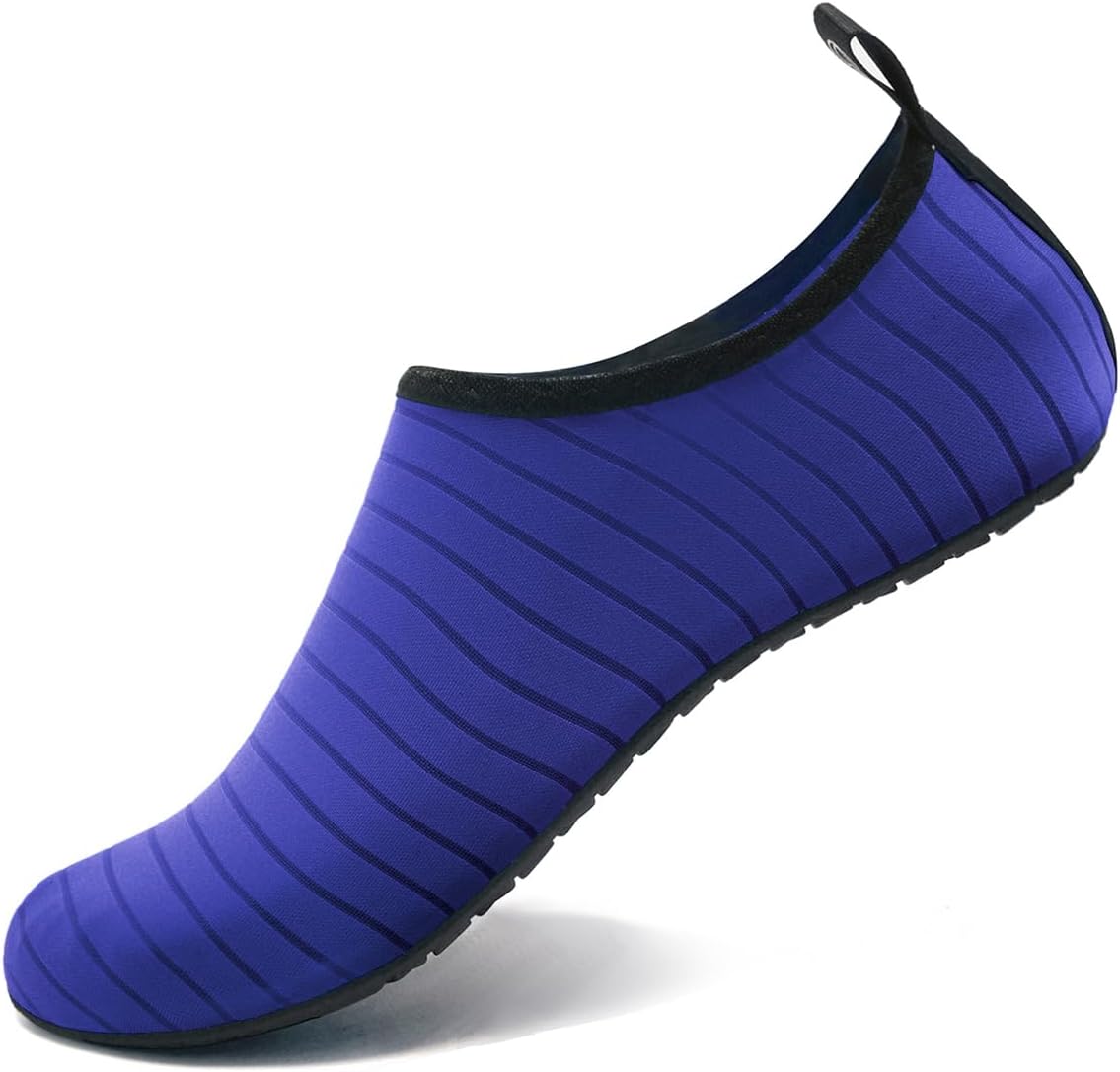 VIFUUR Water Shoes for Men Women Barefoot Quick Dry Aqua Socks Slip On | Lightweight, Breathable Upper, Flexible Sole, Drainage Design, Easy Slip-On Fit for Water Activities