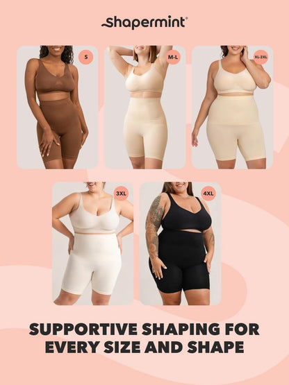 SHAPERMINT Shapewear for Women - High-Waisted Shapewear Tummy Control Shorts, Thigh Slimmer, Underwear for Women