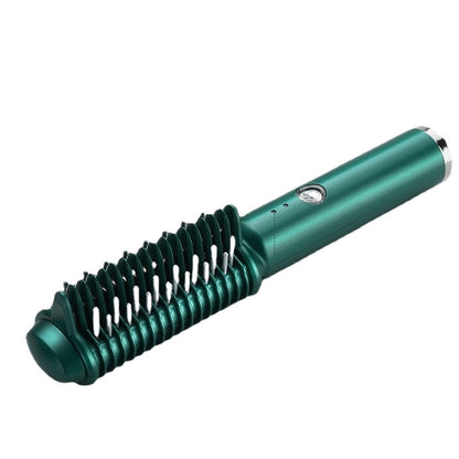 Maroon Asteria portable USB wireless hot air comb for straightening and styling hair, compact travel haircare device.