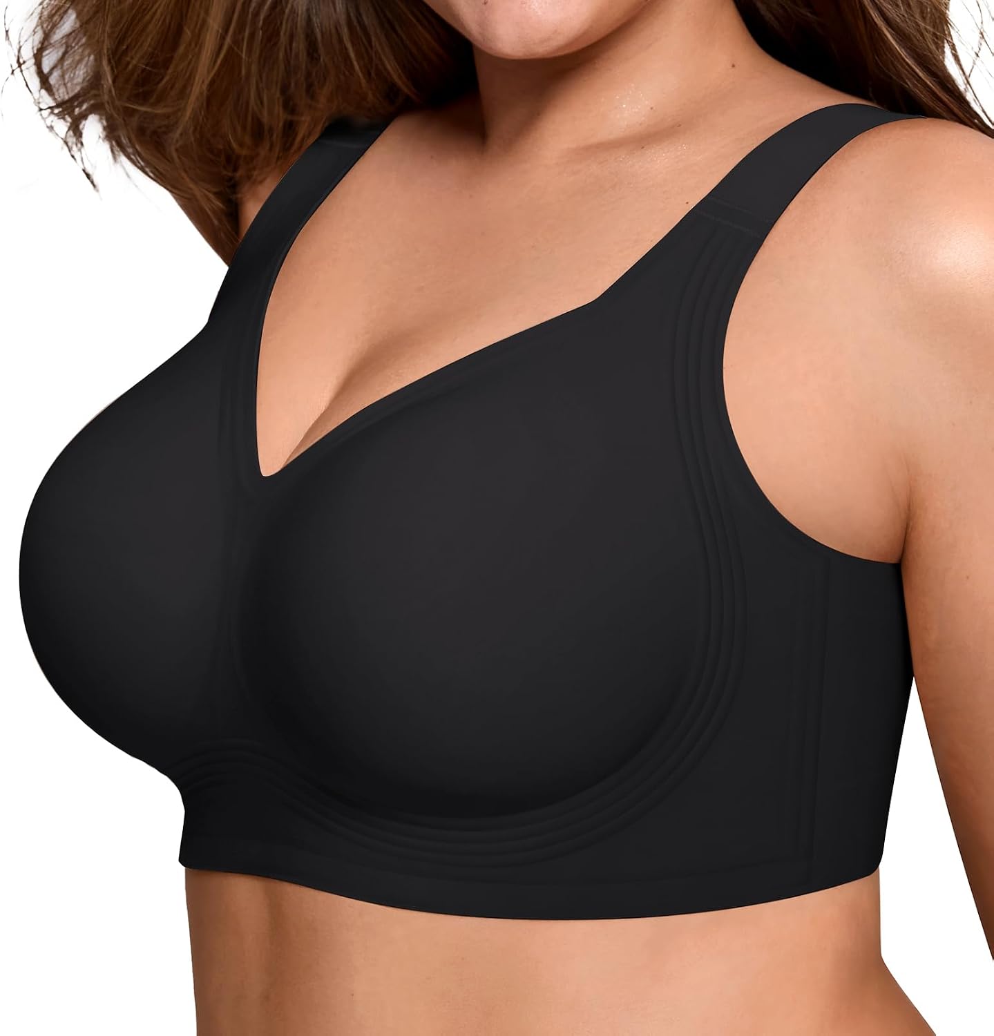LetsJoli Jelly Bras for Women No Underwire Plus Size Push Up Supportive | Full Coverage, Wireless Support Lift, For Older Women Large Breasts, Minimizer, Seamless Everyday Bra