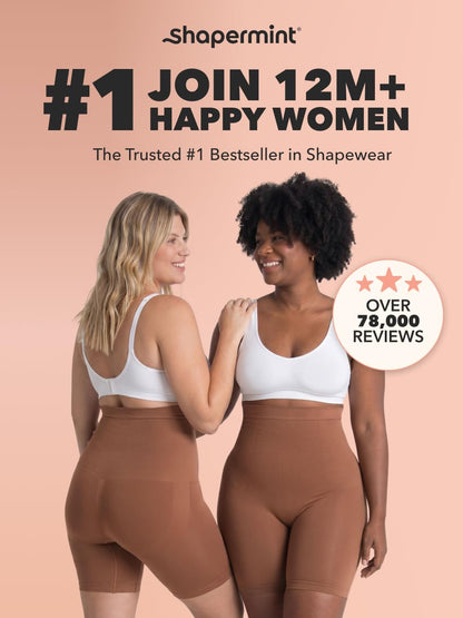 SHAPERMINT Shapewear for Women - High-Waisted Shapewear Tummy Control Shorts, Thigh Slimmer, Underwear for Women
