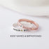 Green Millie personalized mom ring featuring engraved kids&