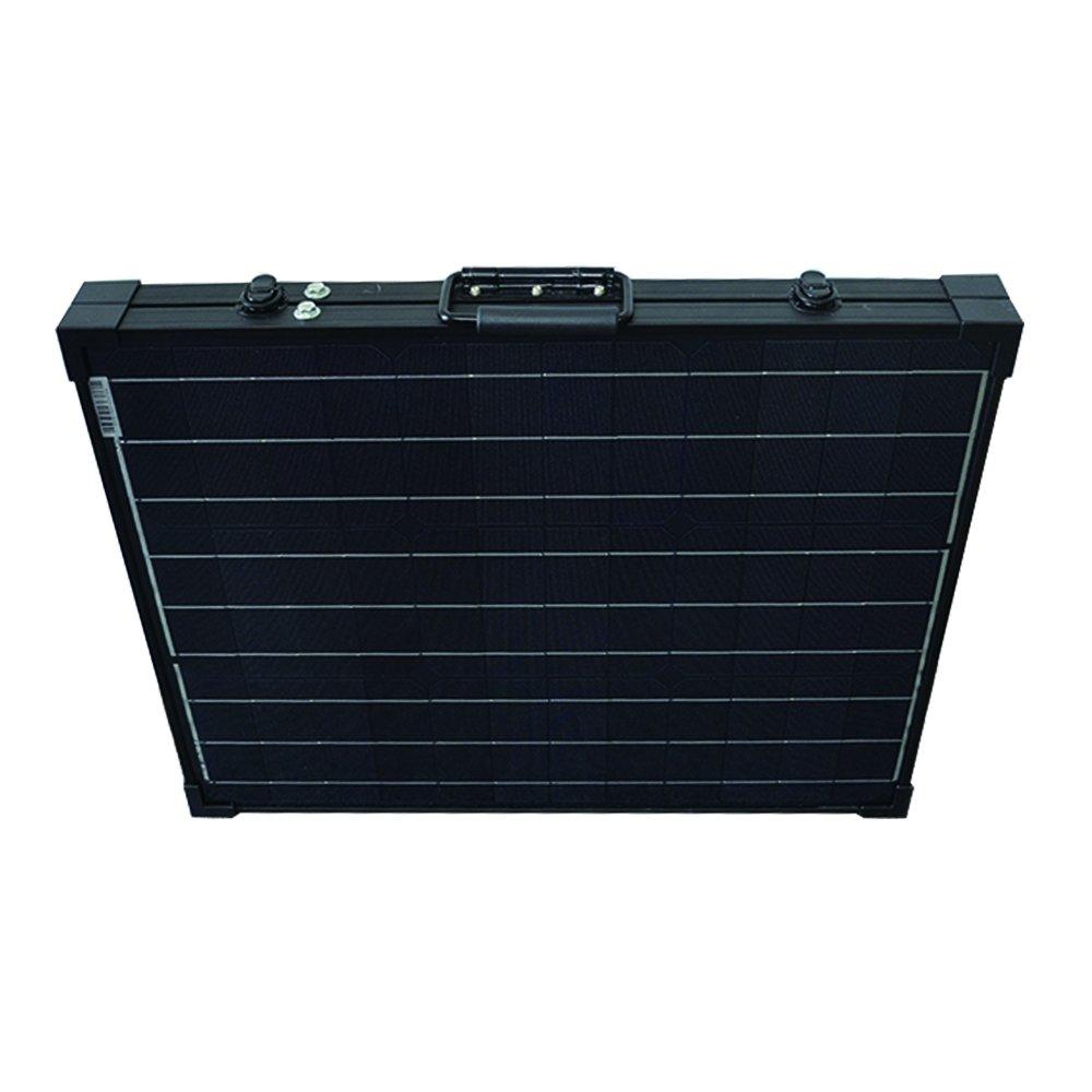 Fuchsia Rose ACOPower PTP 100W portable solar panel expansion briefcase for outdoor use, with foldable design and multiple connection ports.