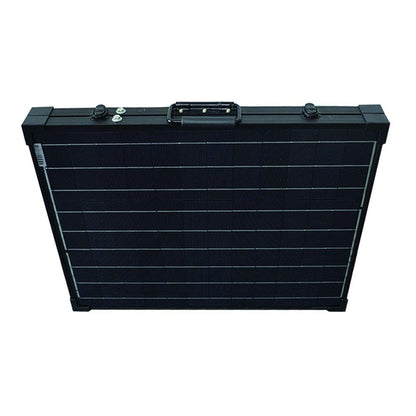 Fuchsia Rose ACOPower PTP 100W portable solar panel expansion briefcase for outdoor use, with foldable design and multiple connection ports.