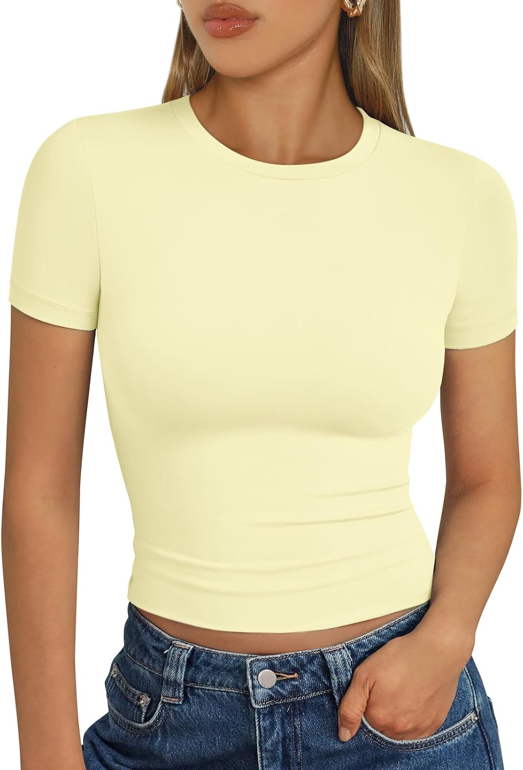 Trendy Queen Womens Short Sleeve T Shirt Buttery Soft Summer Tops Basic Tees