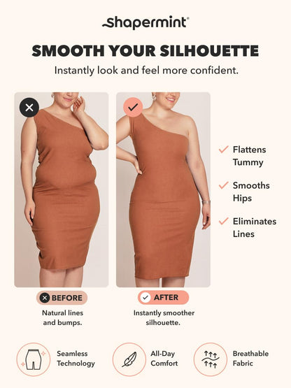 SHAPERMINT Shapewear for Women - High-Waisted Shapewear Tummy Control Shorts, Thigh Slimmer, Underwear for Women