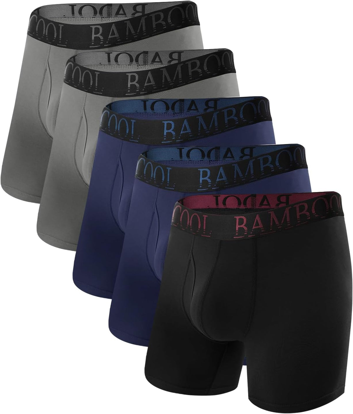 BAMBOO COOL Ultra Soft &amp; breathable Mens Underwear Boxer Briefs Pack | Natural Bamboo Fabric‌,No Ride Up,Softer&amp;Cooler than Cotton,Lightweight&amp;breathable,Daily Wear,Outdoor