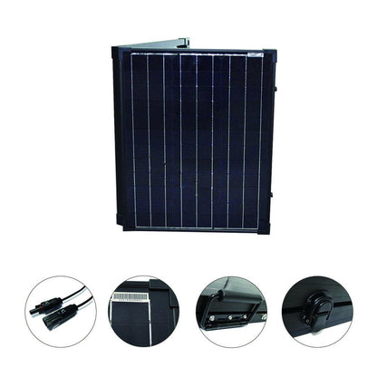 Fuchsia Rose ACOPower PTP 100W portable solar panel expansion briefcase for camping and outdoor charging activities.