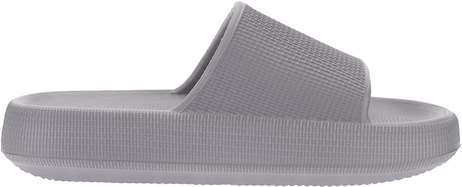 BRONAX Cushioned Thick Sole Pillow Slippers for Women and Men Y10 | Cloud-Like Soft Sole, Foot Pain Relief, EVA Platform Sole, Indoor Outdoor Slides, Waterproof Shower Ready, Quick-Drying