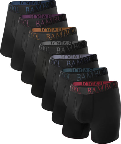 BAMBOO COOL Ultra Soft &amp; breathable Mens Underwear Boxer Briefs Pack | Natural Bamboo Fabric‌,No Ride Up,Softer&amp;Cooler than Cotton,Lightweight&amp;breathable,Daily Wear,Outdoor