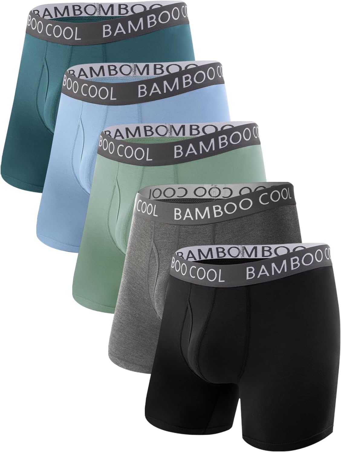 BAMBOO COOL Ultra Soft &amp; breathable Mens Underwear Boxer Briefs Pack | Natural Bamboo Fabric‌,No Ride Up,Softer&amp;Cooler than Cotton,Lightweight&amp;breathable,Daily Wear,Outdoor