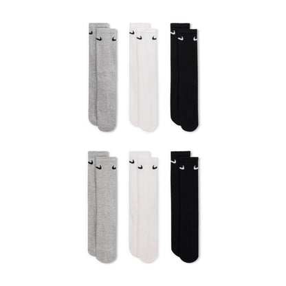 Nike Unisex Adult Everyday Cushioned Training Crew Socks (6-Pack) | Mens and Womens