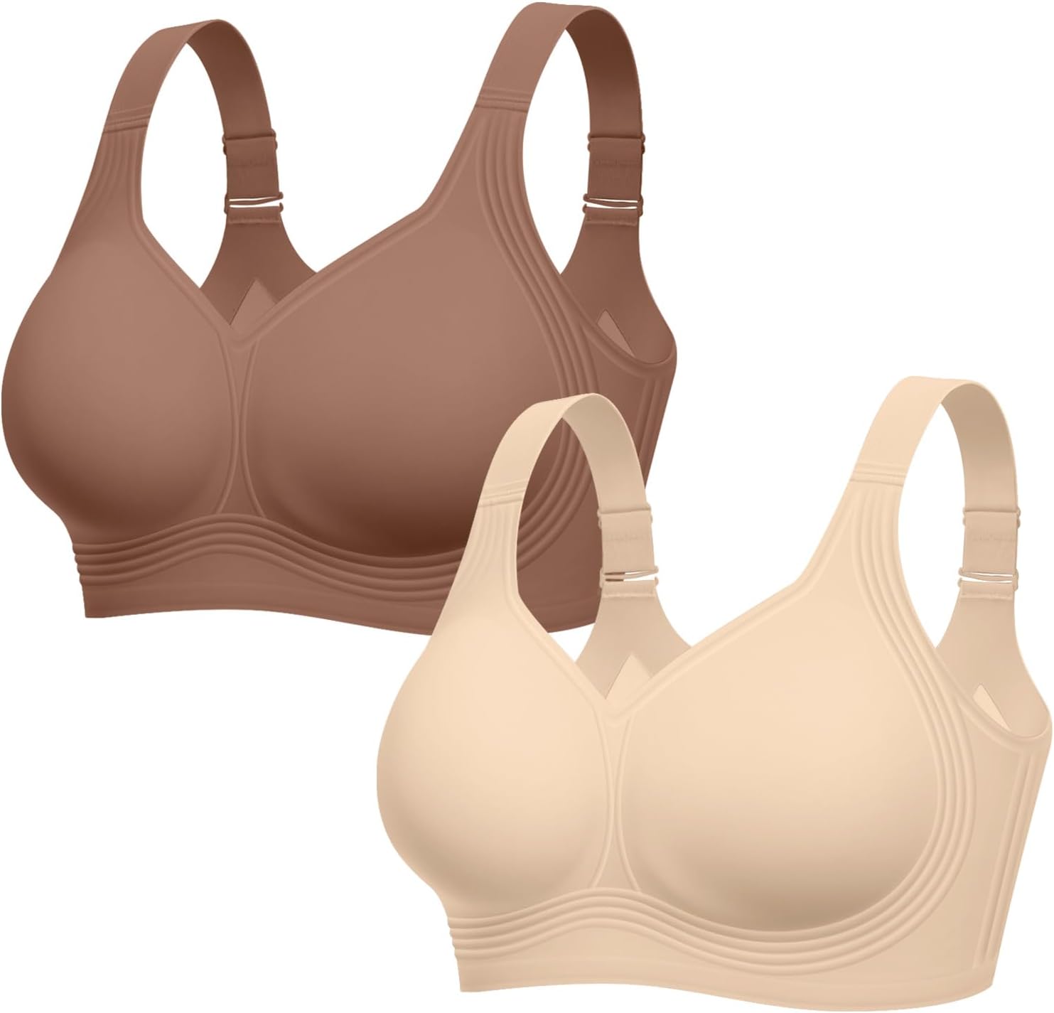 LetsJoli Jelly Bras for Women No Underwire Plus Size Push Up Supportive | Full Coverage, Wireless Support Lift, For Older Women Large Breasts, Minimizer, Seamless Everyday Bra