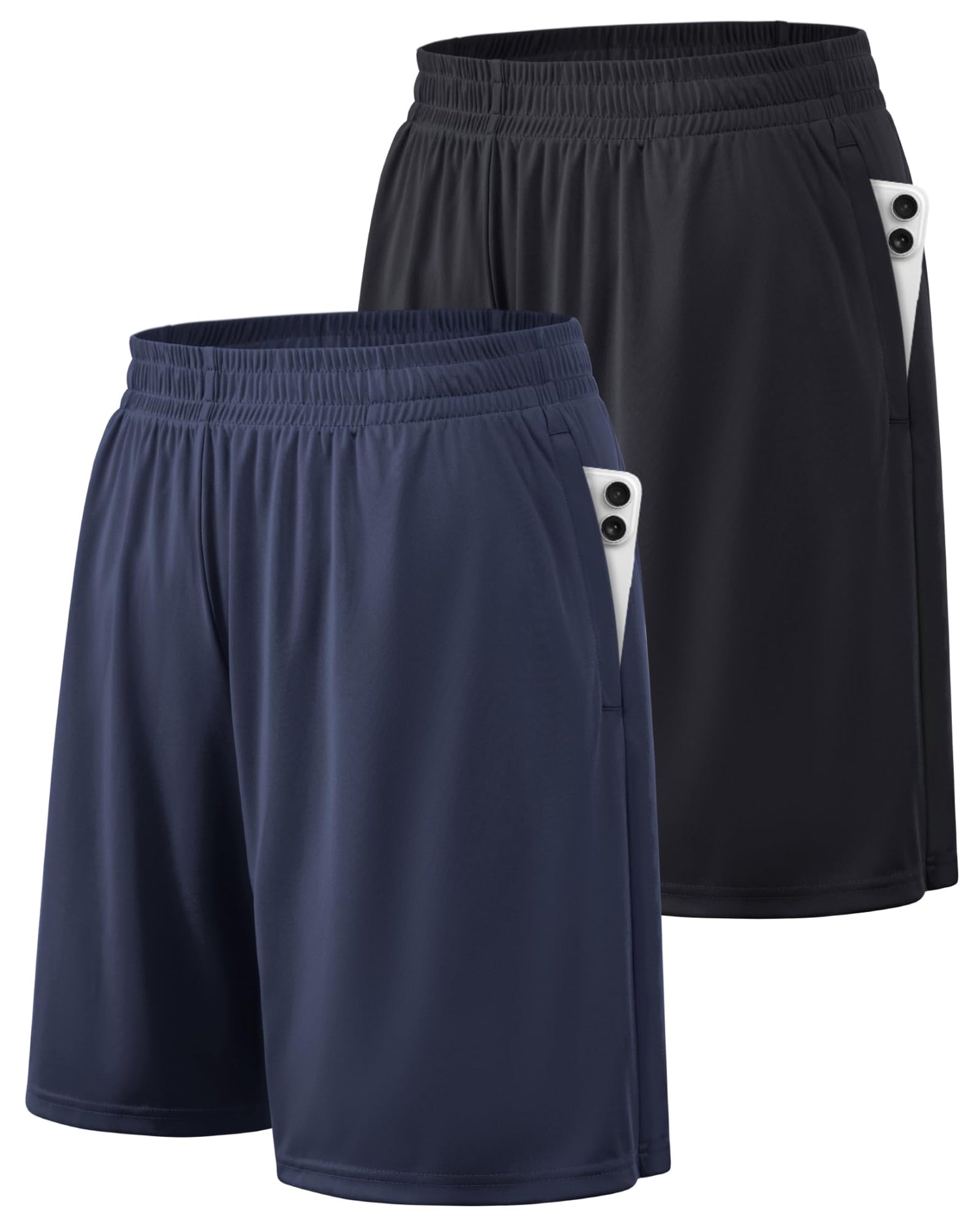 BALENNZ Mens Athletic Shorts with Pockets Quick Dry Workout Shorts Men | Basketball Gym Running Fitness Shorts with Elastic Waistband, Daily Casual Sports Activewear, Soft Lightweight Breathable