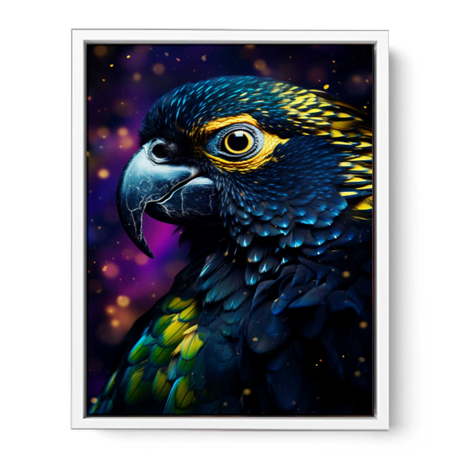 Start2Finish Cockatoo Canvas Art Print featuring a colorful cockatoo bird on a decorative canvas for home decor.
