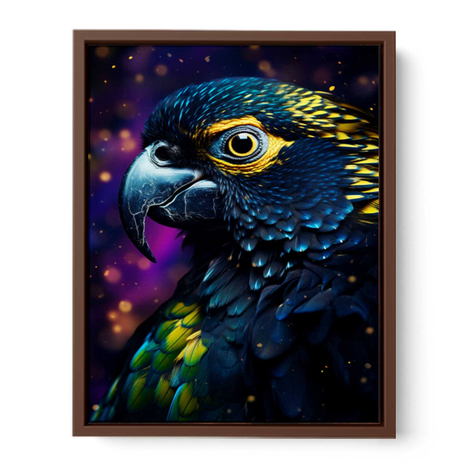 Colorful Cockatoo canvas art print by Start2Finish, featuring vibrant bird imagery for home decor.