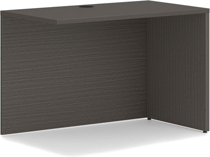 MOD L Shaped Desk Slate Teak Workstation Module Pro Plus