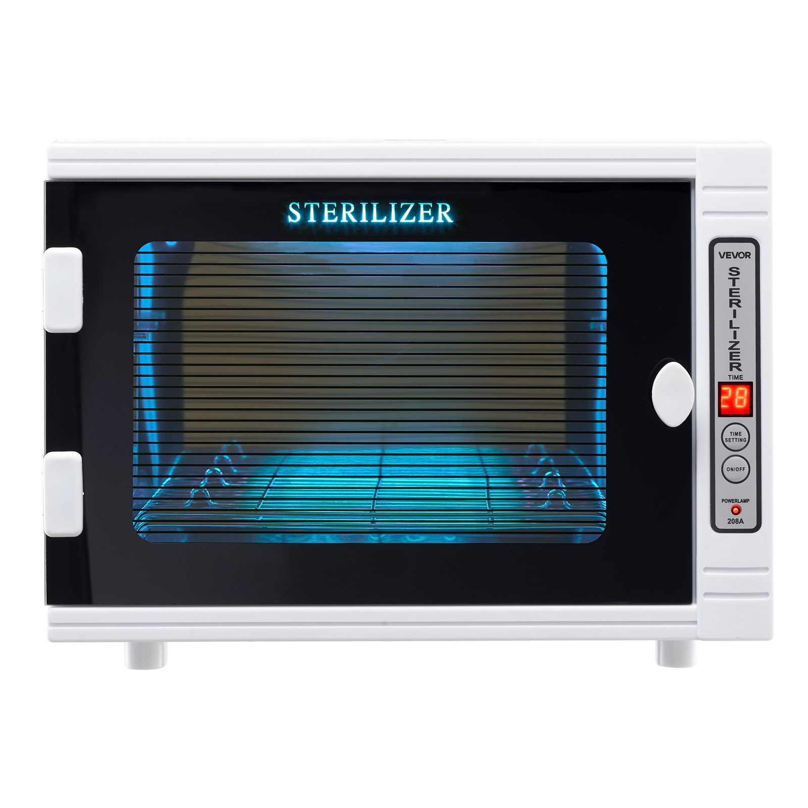 Start2Finish VEVOR Nail Tool Cleaning Machine with 12L capacity, tempered glass door, timer, for salons and home use.