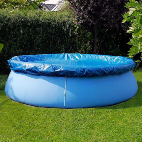 Blue round swimming pool cover mat from Maroon Asteria, 183cm diameter, durable cloth pool equipment and accessory