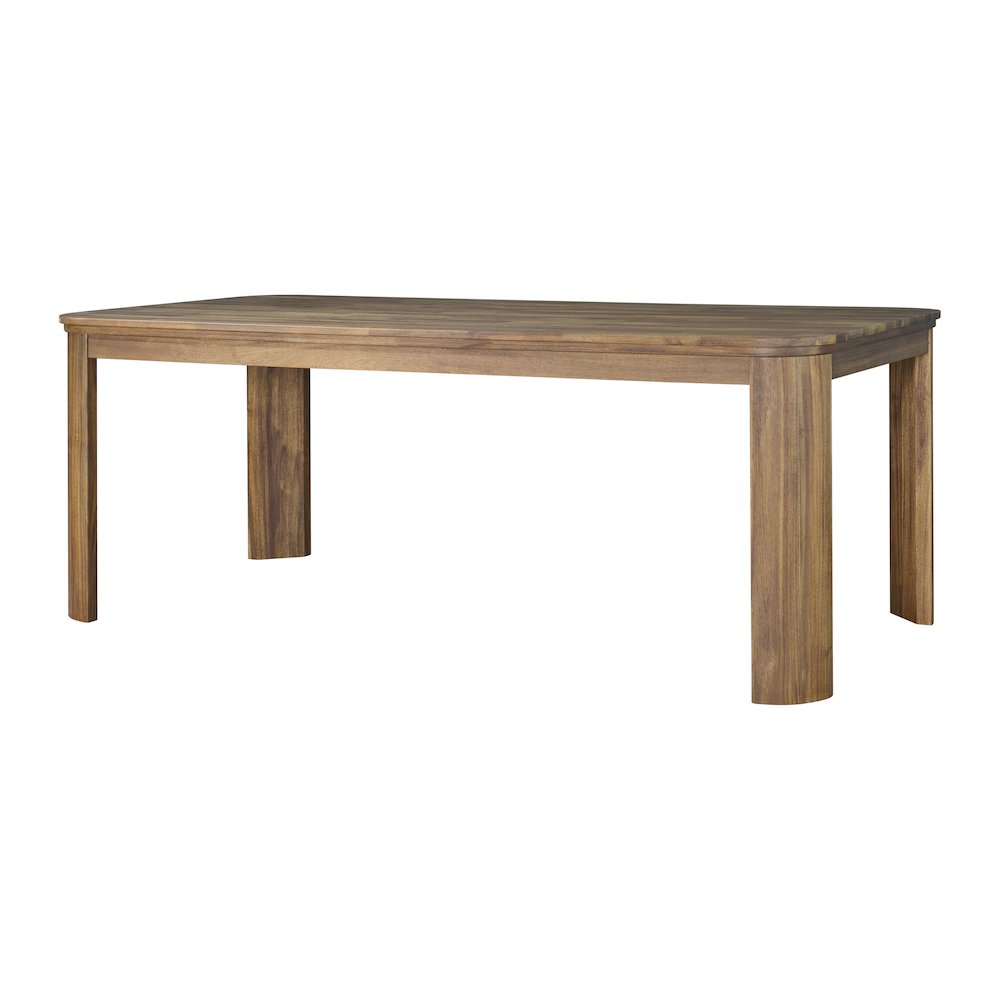 Start2Finish Wilmington 79-inch wooden dining table with a sleek, modern design, showcasing a smooth tabletop and sturdy legs.