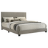 Fabric upholstered California King panel bed in taupe with a sleek, modern design and sturdy frame from Start2Finish.