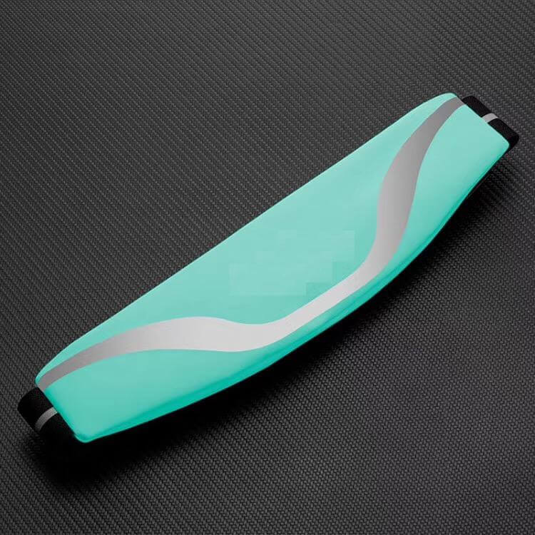 Black Lavender water-resistant sport waist pack with reflective strip, designed for running and outdoor activities, showing the belt&