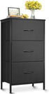 Black Peach Maple 3-drawer dresser nightstand with compact design, featuring sleek drawers and modern furniture style for bedroom use.